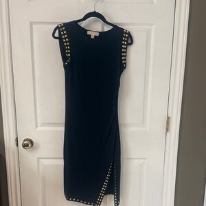 Michael Kors dark blue Studded Sleeveless Dress
